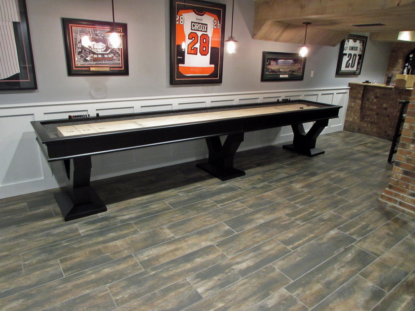 Plank and Hide Gaston Shuffleboard installed in Tysons Corner VA