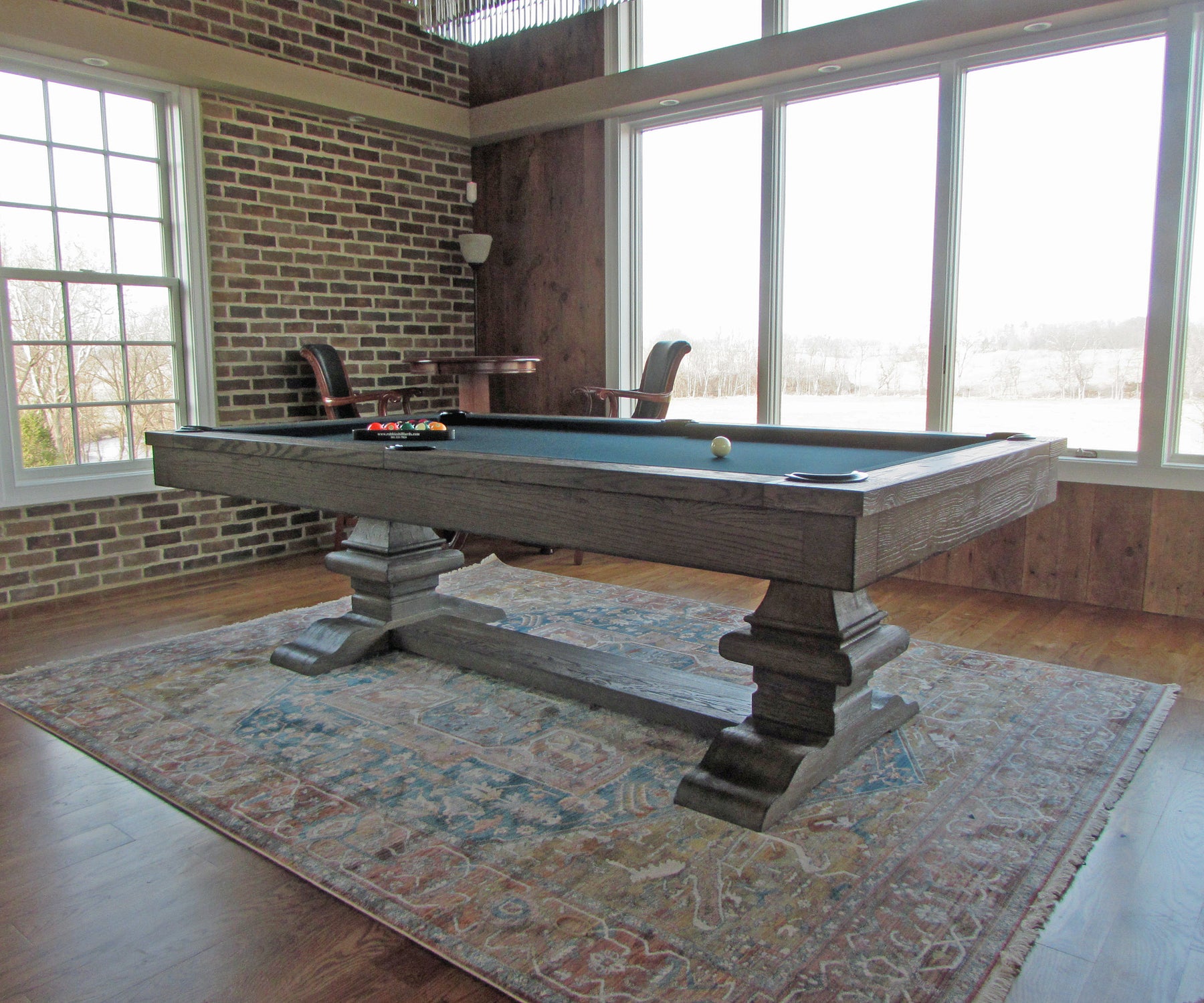 Plank and Hide Beaumont Pool Table installed in Arlington Virginia