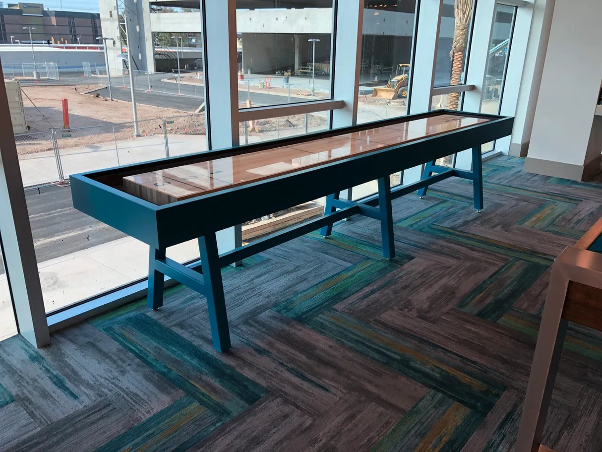 olhausen alcove shuffleboard matte black lacquer 12'