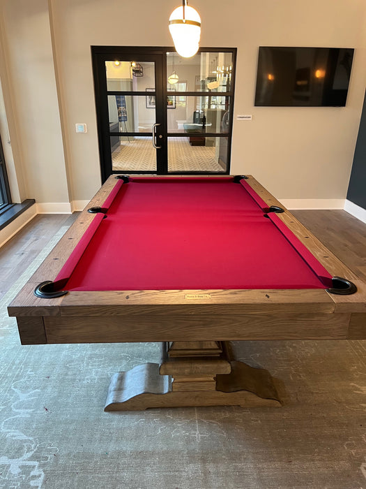 beaumont pool table silvered oak finish