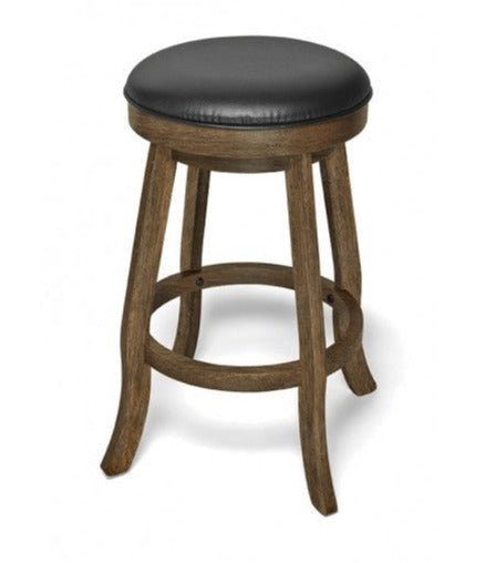 brunswick traditional backless pub stool rustic dark brown