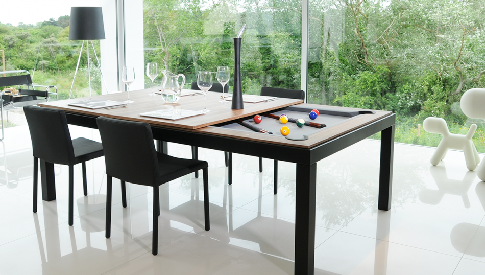 aramith fusion black metal walnut