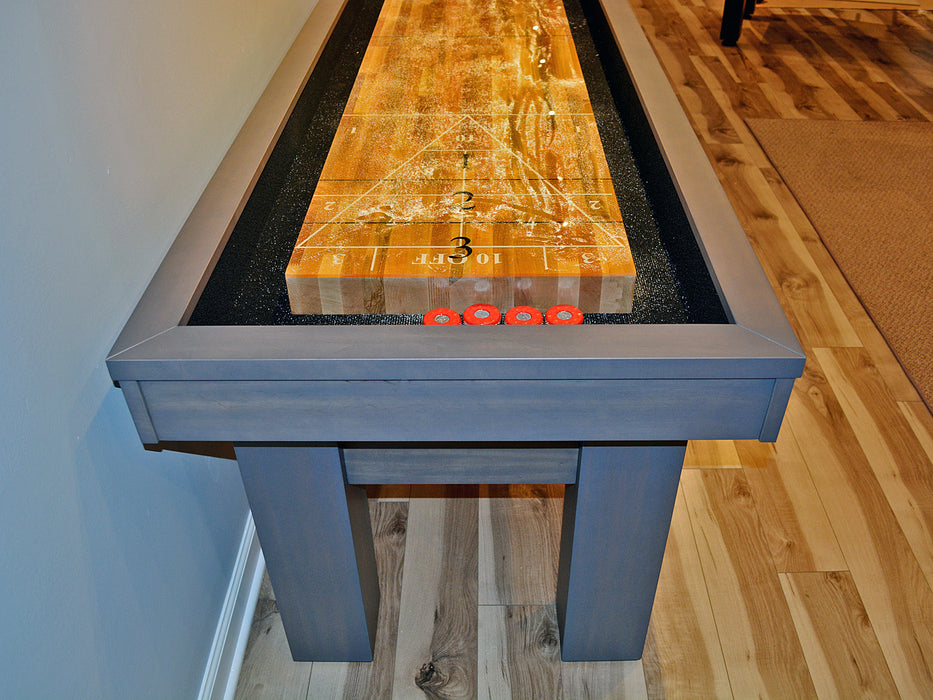west end shuffleboard table play surface custom scoring
