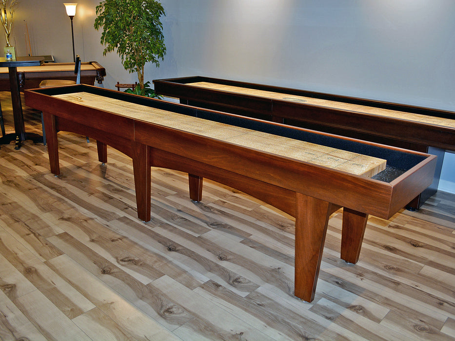 Pavilion shuffleboard table traditional mahogany finish