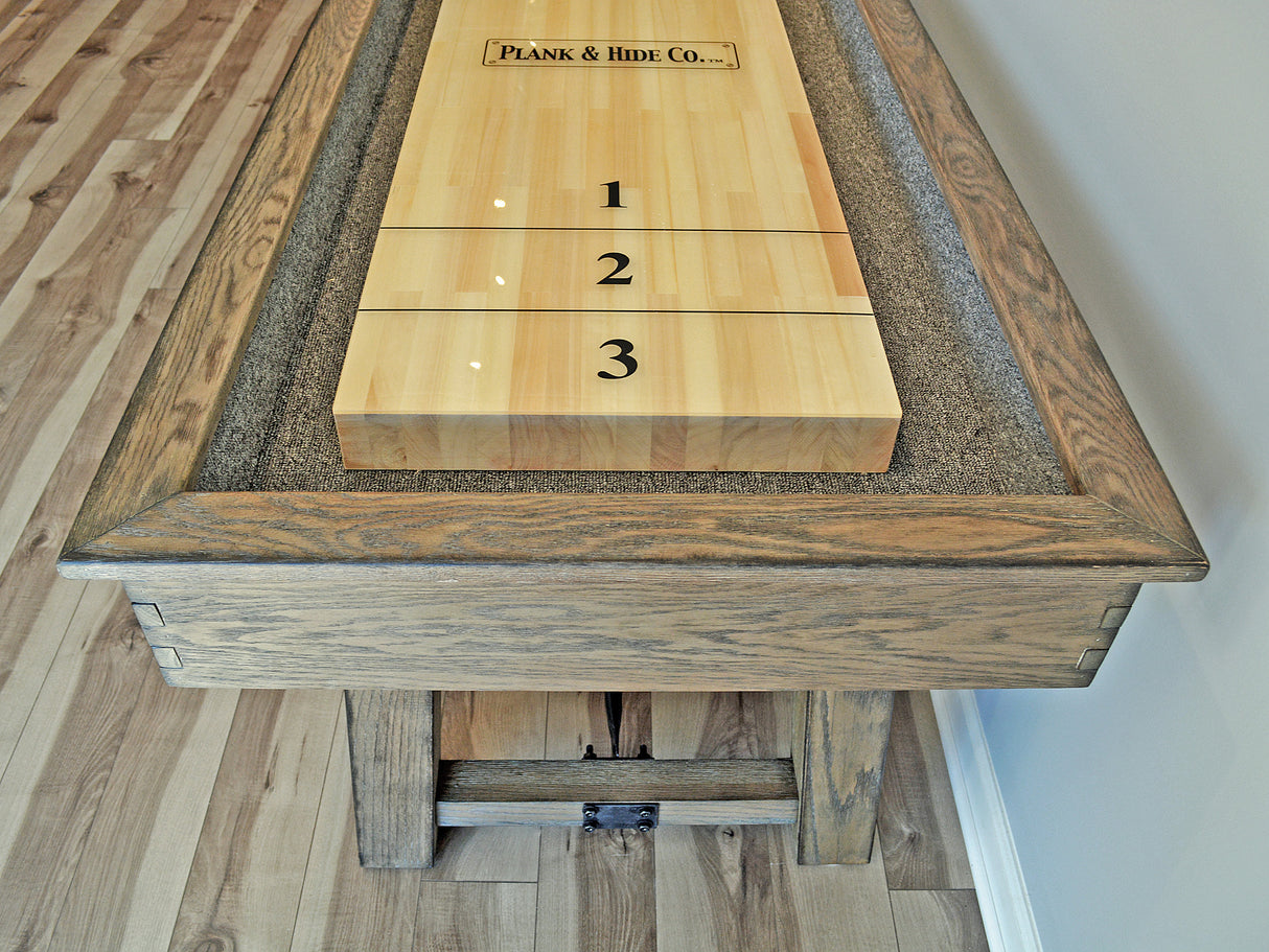 isaac shuffleboard table end