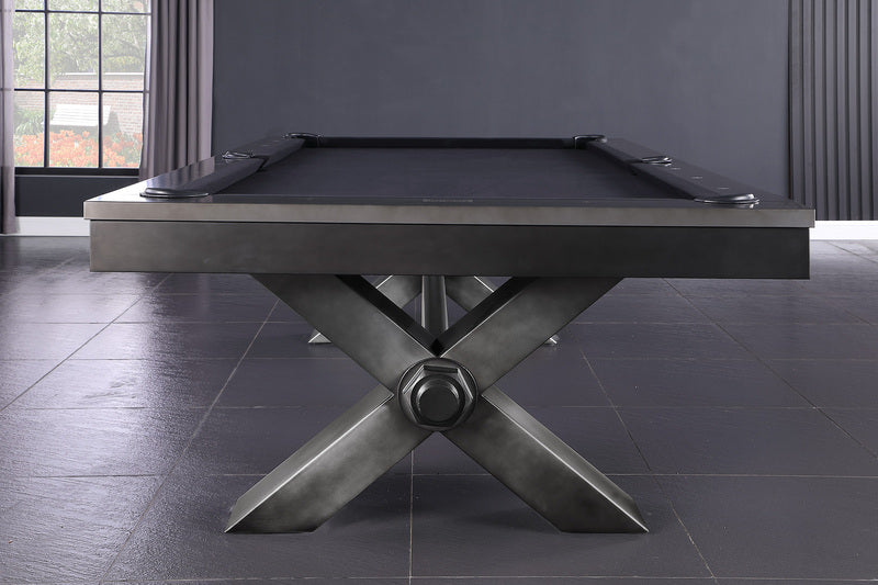 plank and hide vox steel pool table stock room3