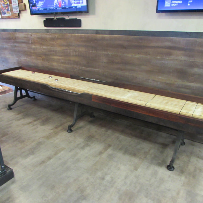 Restoration Iron Shuffleboard Table installed in Frederick Maryland