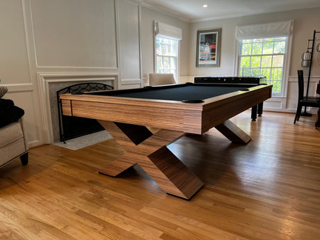 olhausen encore pool table zebrawood