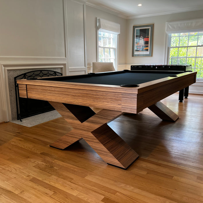 olhausen encore pool table zebrawood