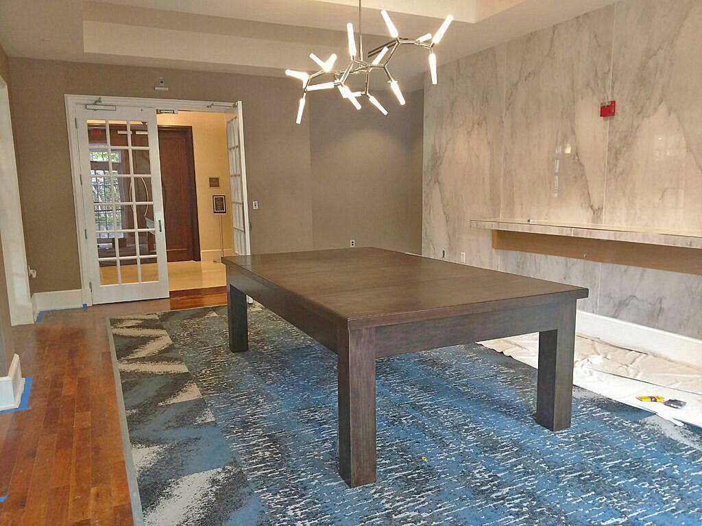 Robbies Custom Dining Pool Table Installed in Dulles Virginia