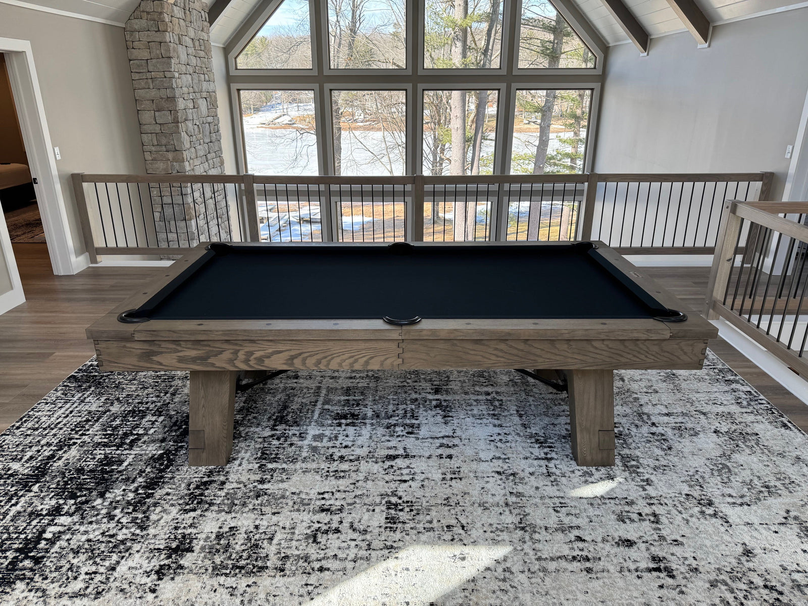 Plank and Hide Isaac Pool Table installed in Swanton Maryland