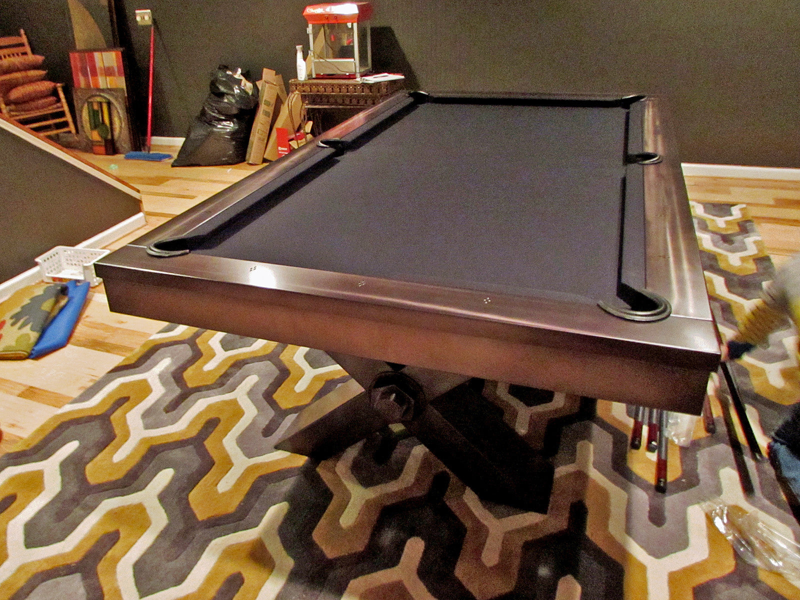 Plank and Hide Vox Pool Table installed in Gambrills Maryland