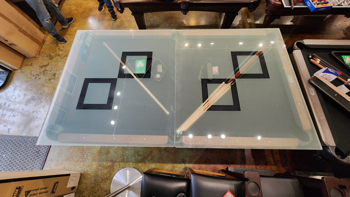 Glass Pool Table Dining Top