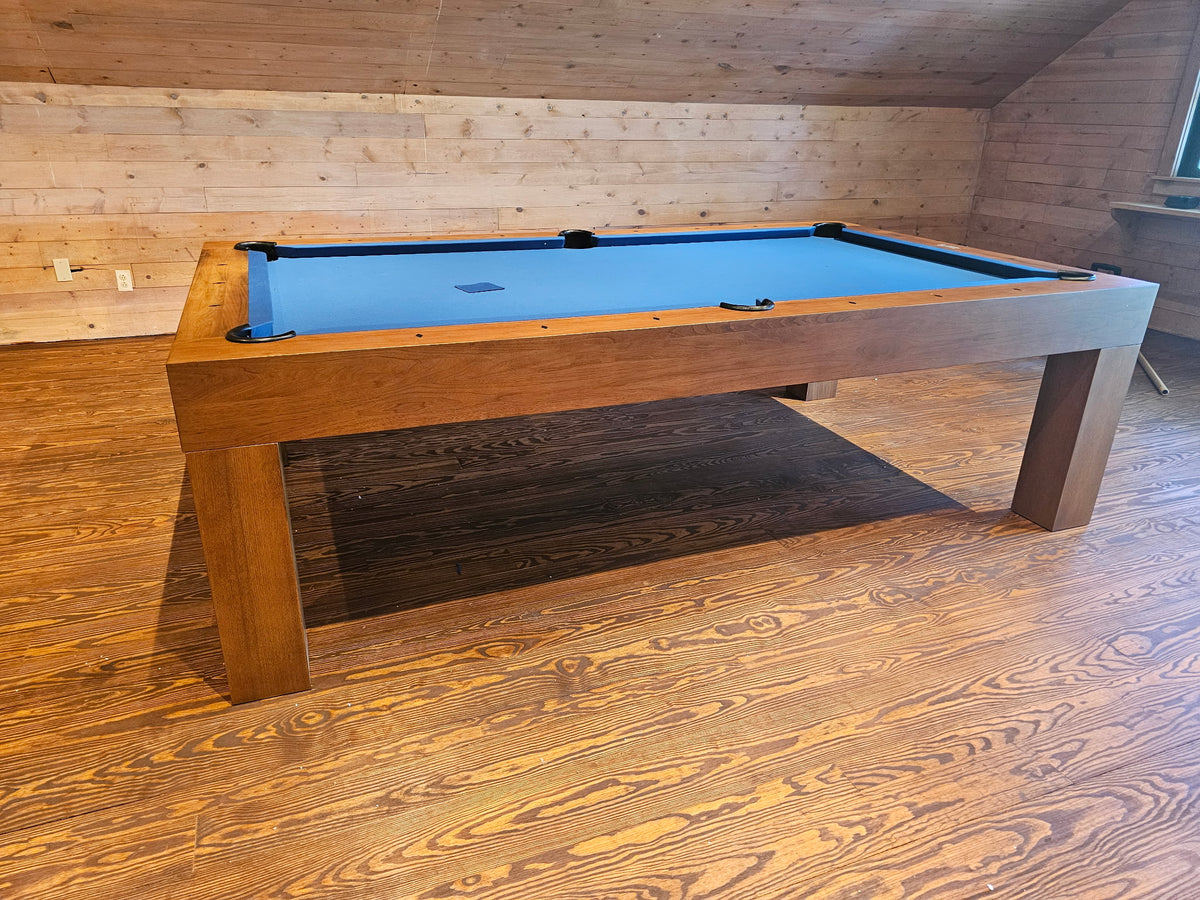 American Heritage Alta pool table 8' walnut finish barn install virginia 2