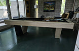 American Heritage Annex Pool Table Natural Ash finish black cloth side view