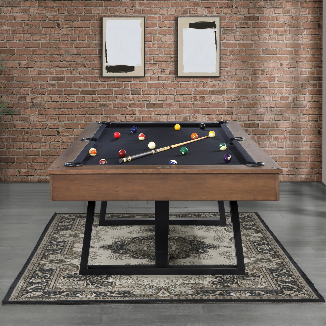Axial pool table end view stock
