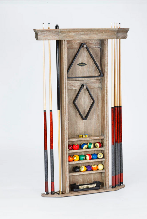 brunswick heritage wall cue rack driftwood