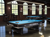 Brunswick Gold Crown VII Black finish pool table room stock