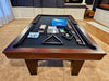 Winfield espresso pool table 8' black cloth end view