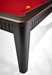 on pool table matte black walnut finish leg detail