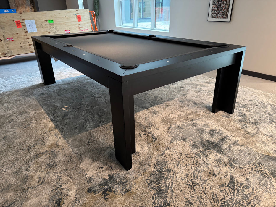 California House District Pool Table 8' Midnight maple finish ebony cloth