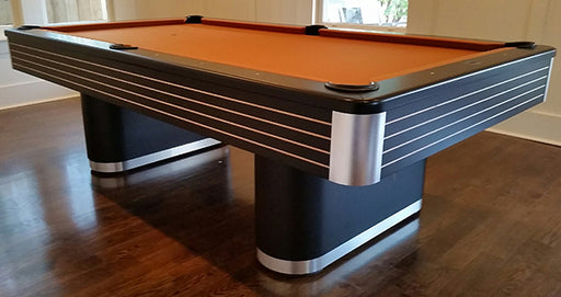 Olhausen Heritage Pool Table Matte black lacquer room