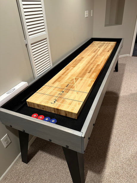olhausen maverick shuffleboard matte fossil grey room