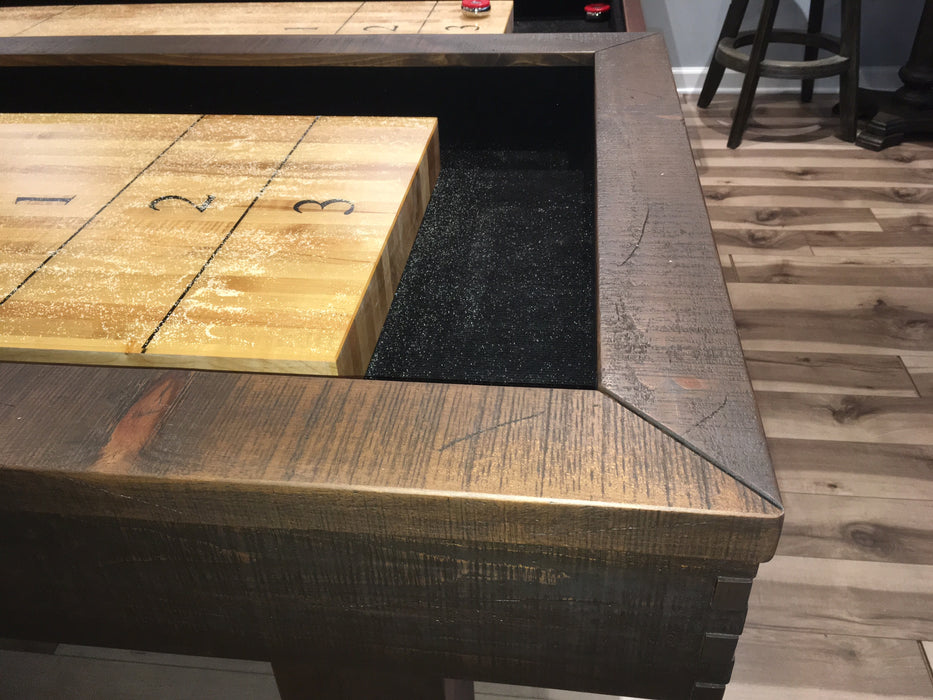 Olhausen shuffleboard table finish detail
