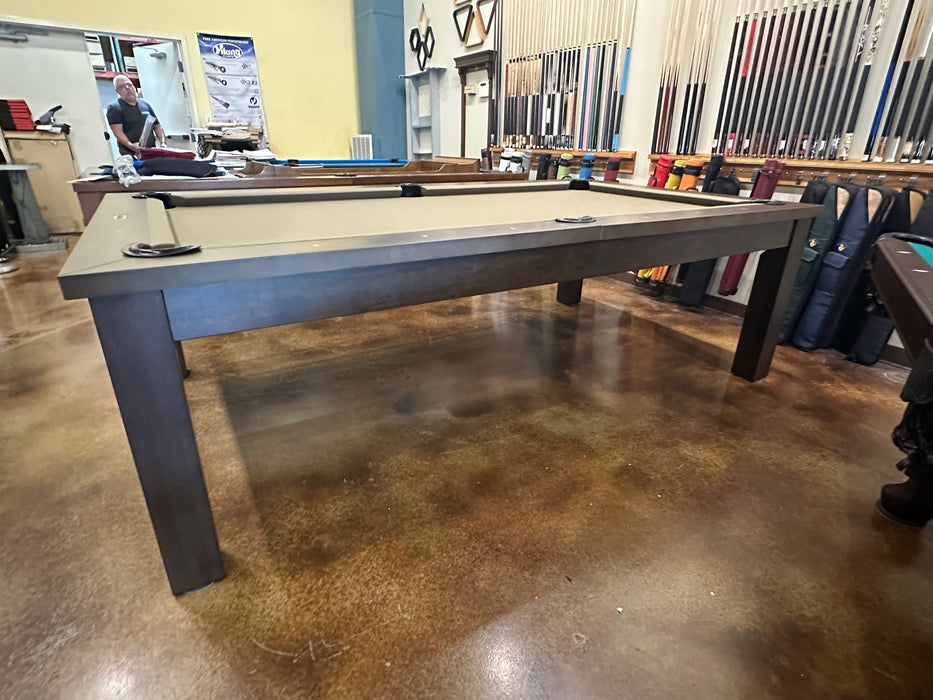 Floor Model 8' Plank and Hide Parsons Pool Table