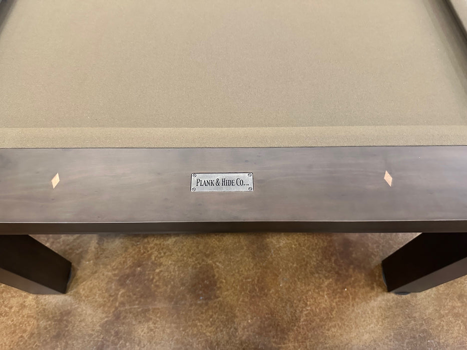 Floor Model 8' Plank and Hide Parsons Pool Table