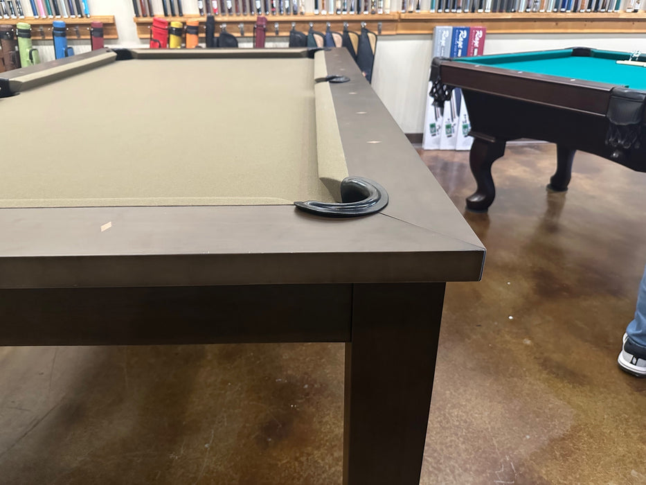 Floor Model 8' Plank and Hide Parsons Pool Table
