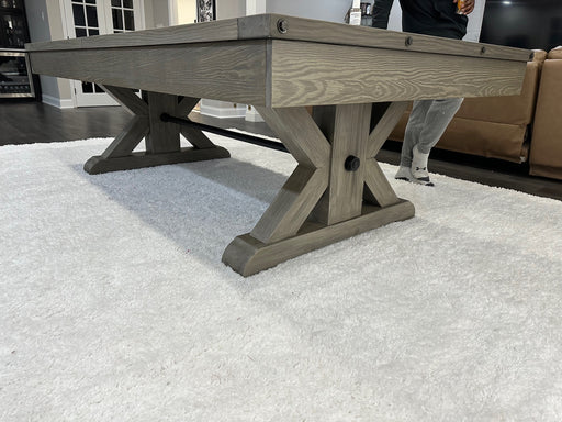 Otis pool table weathered grey leg detail