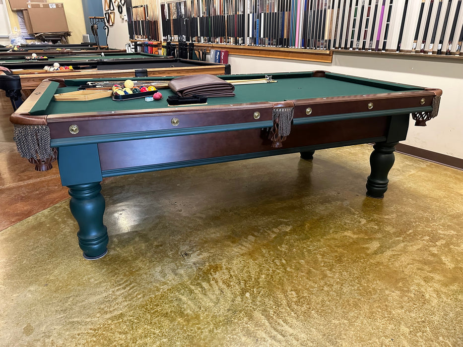 used Brunswick timber falls pool table side