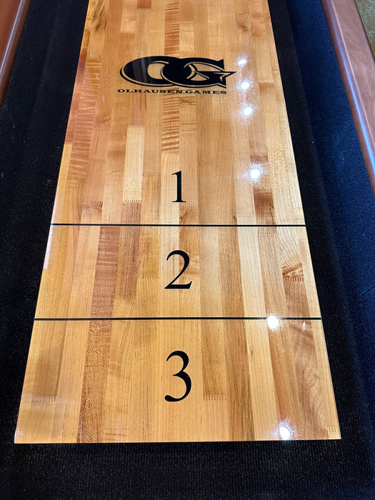 olhausen used 9' york shuffleboard table play surface