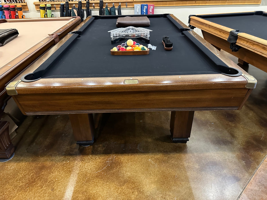 used brunswick 8' hawthorn pool table end