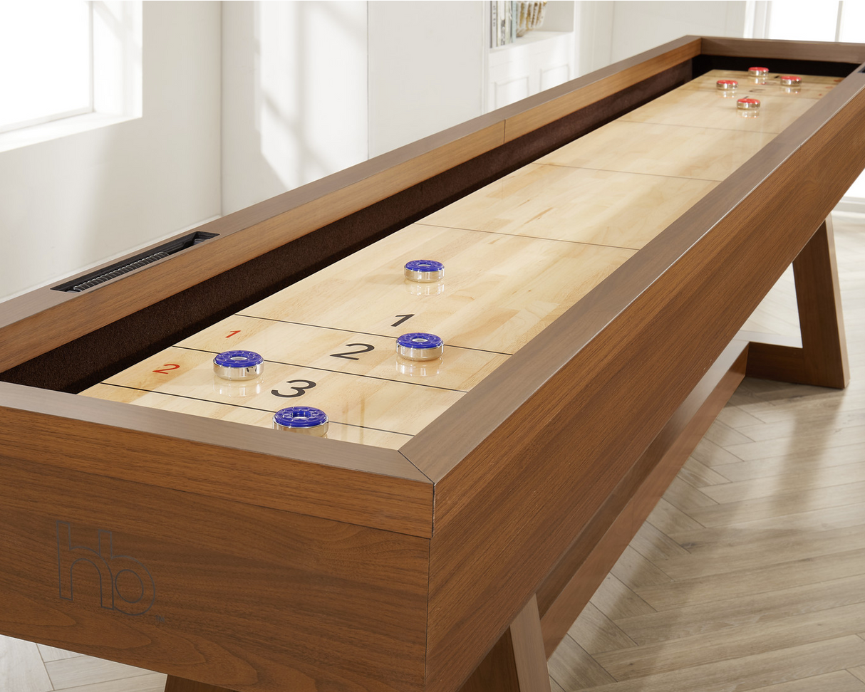 Imperial Aiden shuffleboard 12' coffee detail