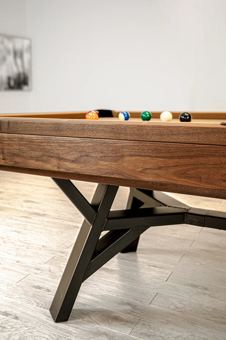 canada billiard industria pool table 8' walnut detail