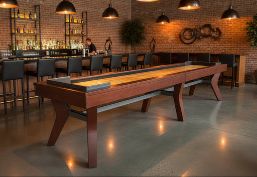 olhausen laguna shuffleboard table mahogany finish modern pub rendering