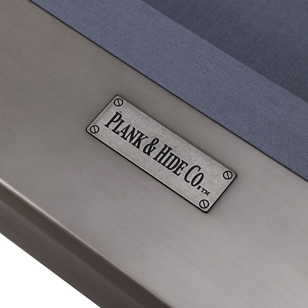 Plank and Hide Lexa pool table rail detail