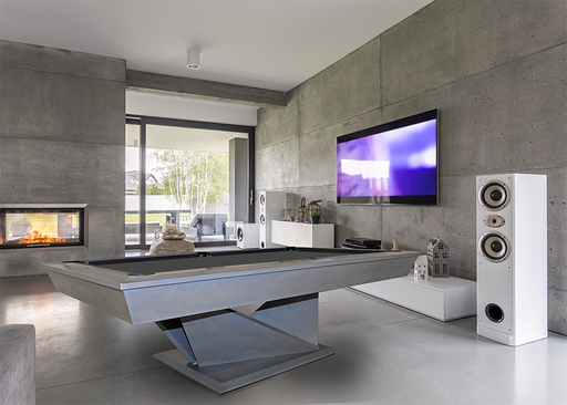 Olhausen Matrix Pool Table fossil grey finish room