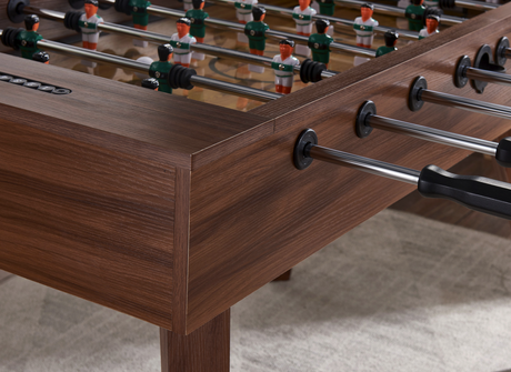 mid century modern foosball table corner detail