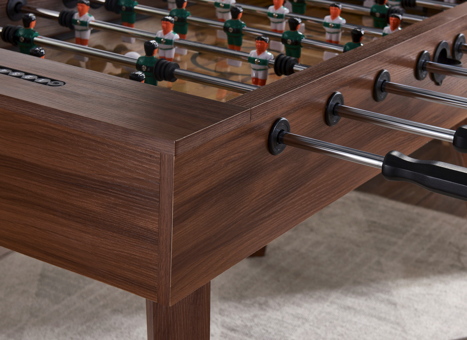 mid century modern foosball table corner detail