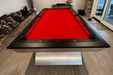 Olhausen millennium pool table brushed aluminum black lacquer room 3