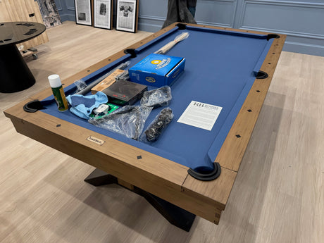 plank and hide nichols pool table 8' slate blue