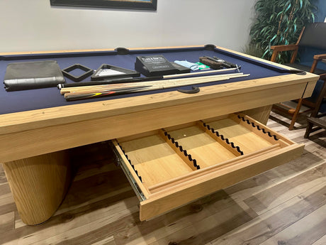 Oceanside pool table showroom drawer open