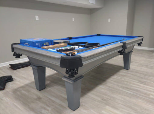 Olhausen grace pool table fossil grey euro blue cloth 2