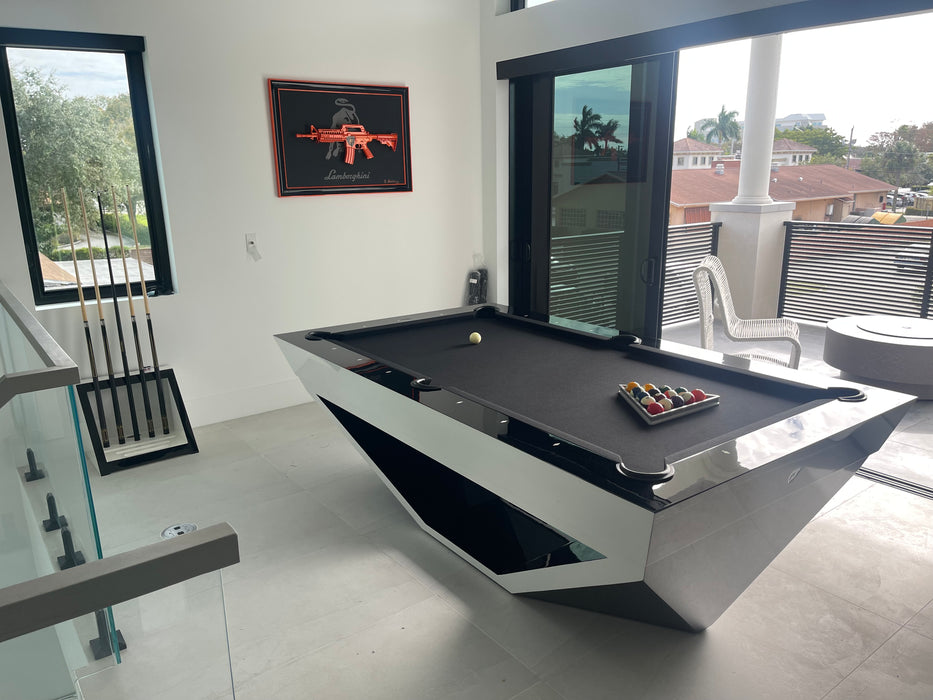 Olhausen Mirage Pool Table White Lacquer room