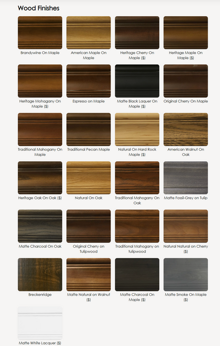 Olhausen finish samples