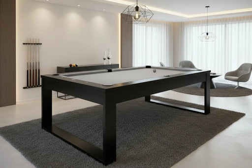 Olhausen Riviera pool table black lacquer finish rendering