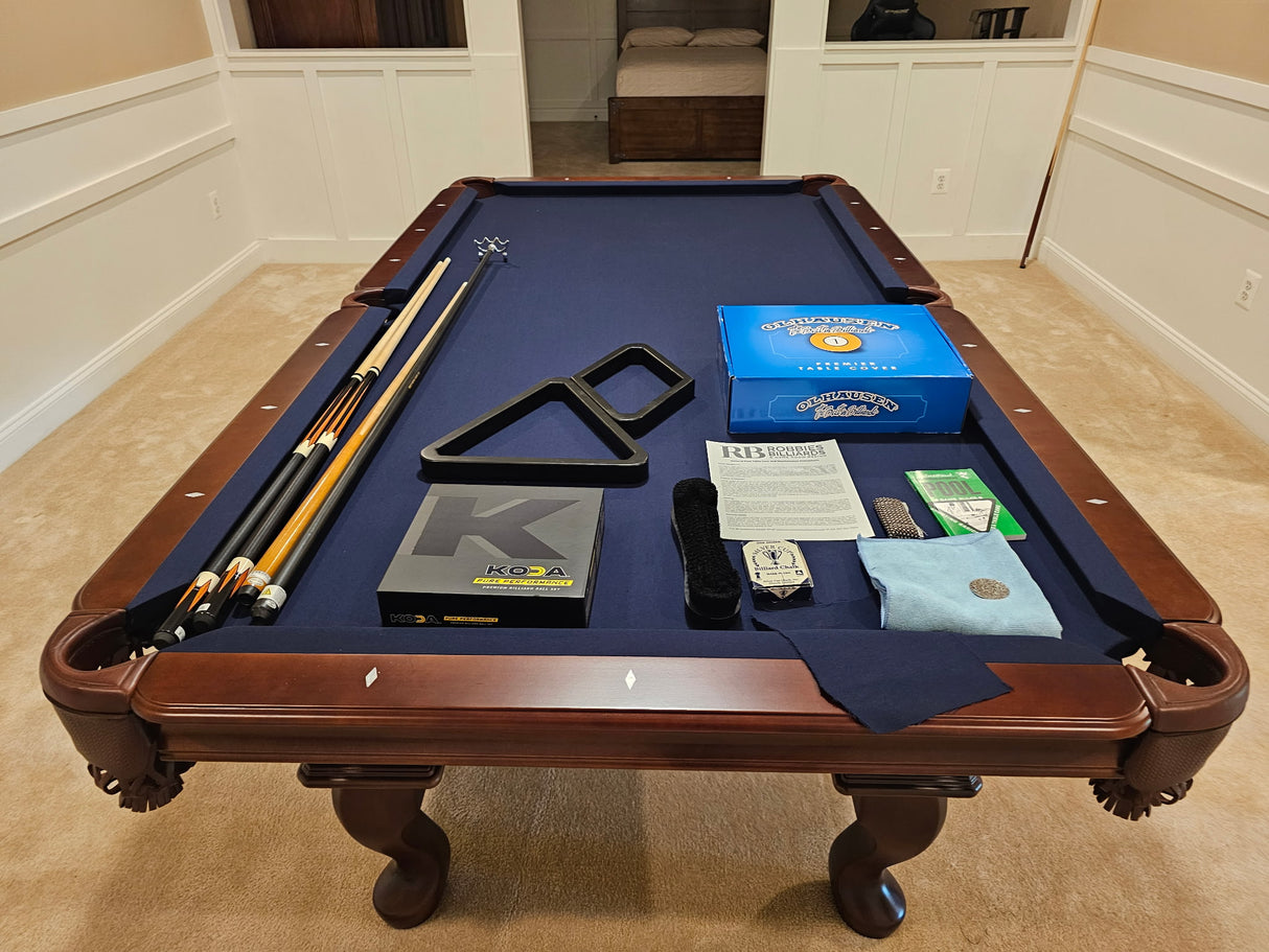 Gabriel pool table marine blue detail